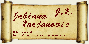 Jablana Marjanović vizit kartica